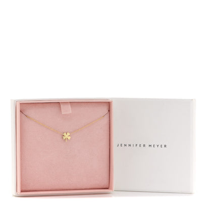 Jennifer Meyer 18K Yellow Gold Mini Four-Leaf Clover Necklace 7 of 7