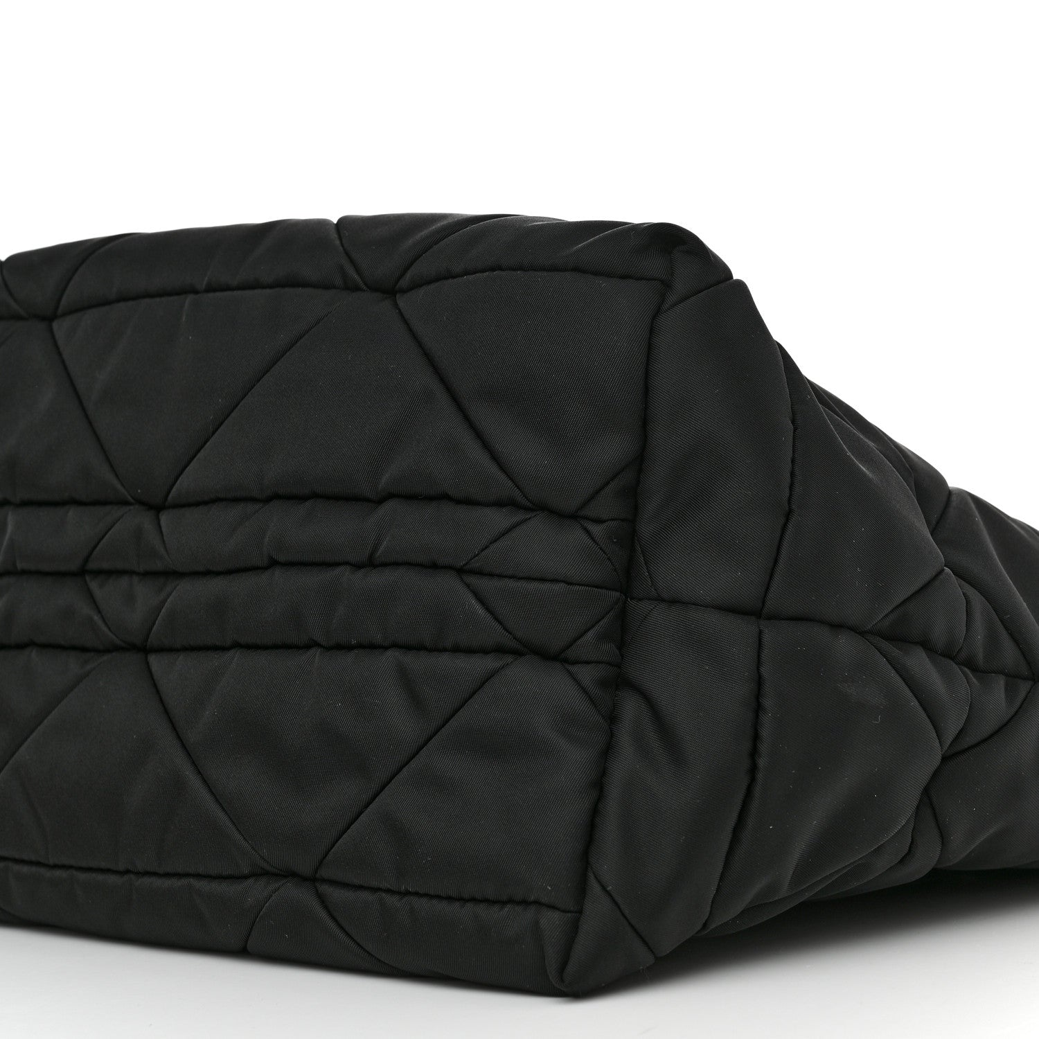 Prada Re-Nylon Nappa Triangle Quilted Padded Small Double Handled Zip Tote Black 10 of 10