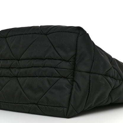 Prada Re-Nylon Nappa Triangle Quilted Padded Small Double Handled Zip Tote Black 10 of 10