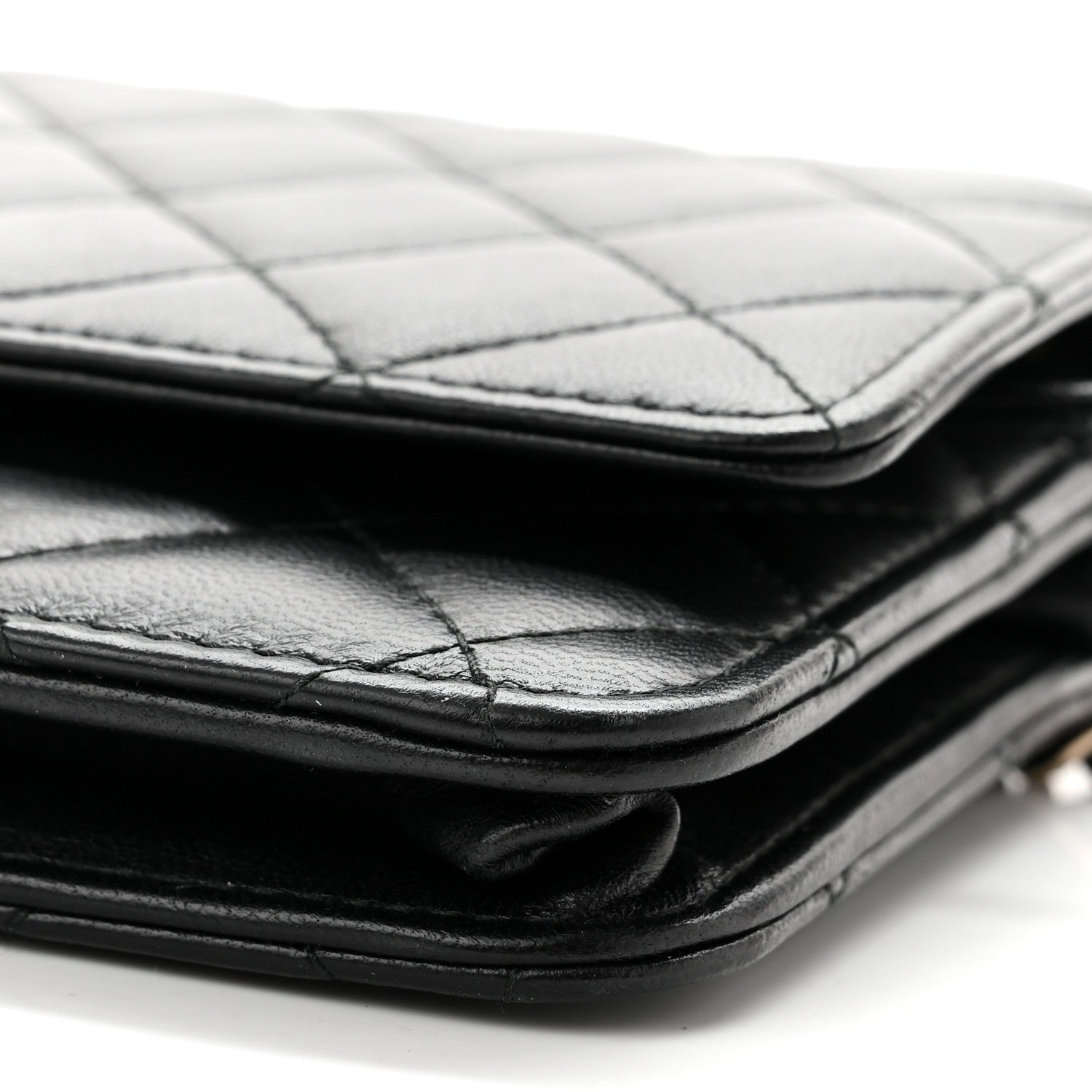 Chanel Lambskin Quilted Trendy CC Wallet On Chain WOC Black 11 of 12