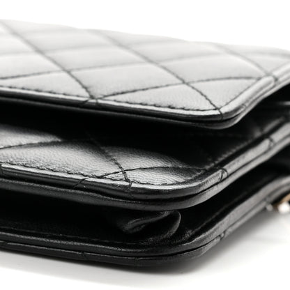 Chanel Lambskin Quilted Trendy CC Wallet On Chain WOC Black 11 of 12