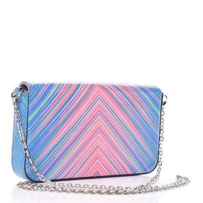 Louis Vuitton Epi Tropical Pochette Felicie Blue Rose 4 of 12