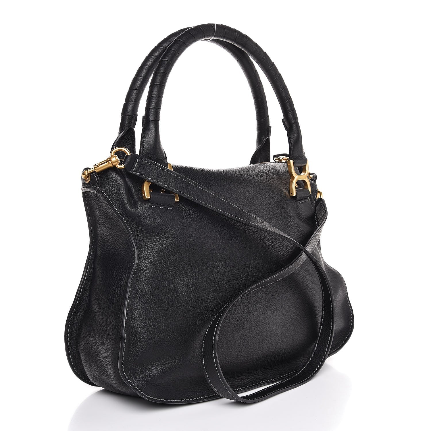 Chloe Calfskin Medium Marcie Satchel Black 4 of 8