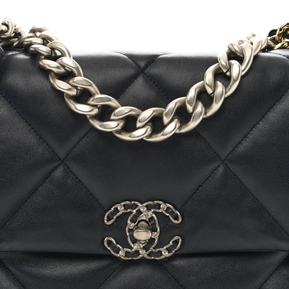 Chanel Lambskin Quilted Large Chanel 19 Flap Navy Blue 5 of 10