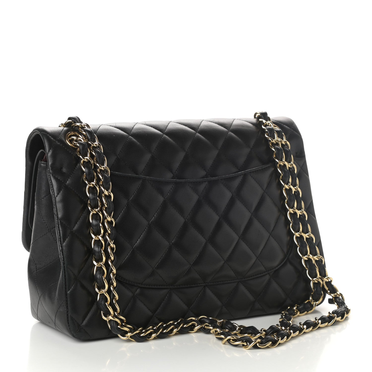 Chanel Lambskin Quilted Jumbo Double Flap Black 3 of 10