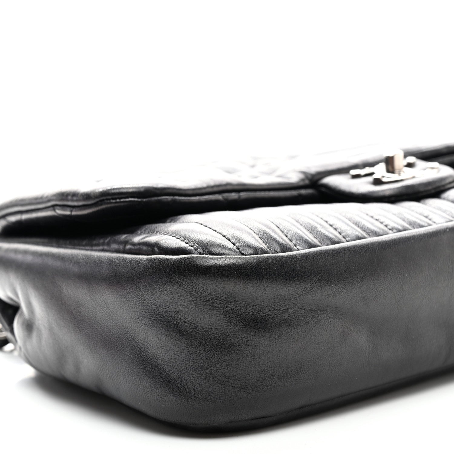 Chanel Lambskin Quilted Jumbo Paris Dallas Single Flap Black 9 of 10