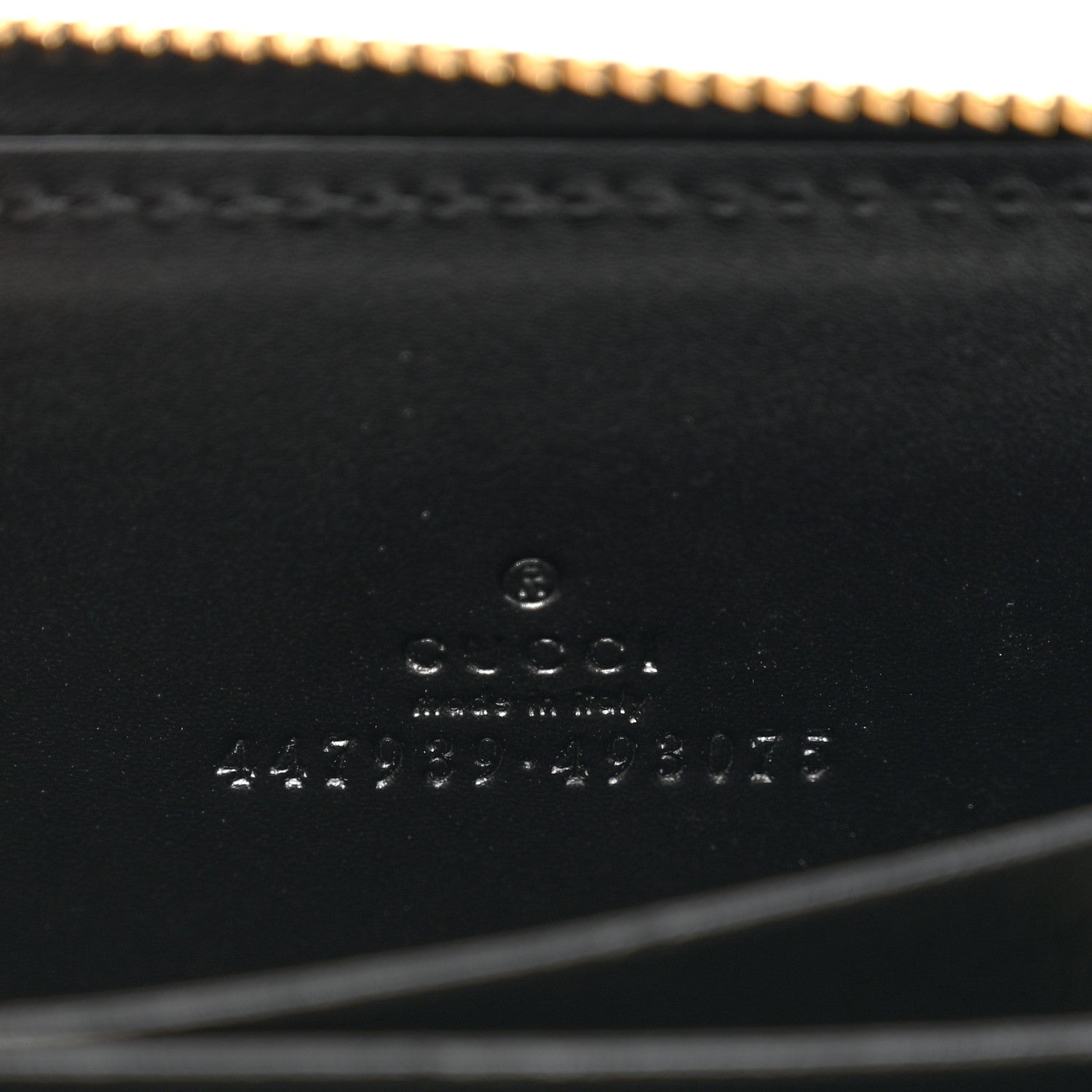 Gucci Guccissima Zip Around Card Case Black 6 of 8