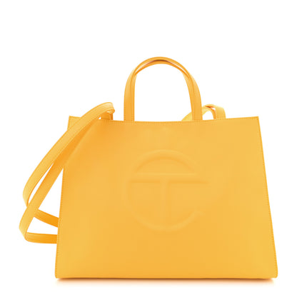 Telfar Vegan Leather Medium Shopping Bag Yellow 1 of 12
