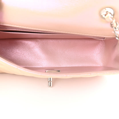 Chanel Iridescent Calfskin Quilted Mini Rectangular Flap Pink 5 of 8