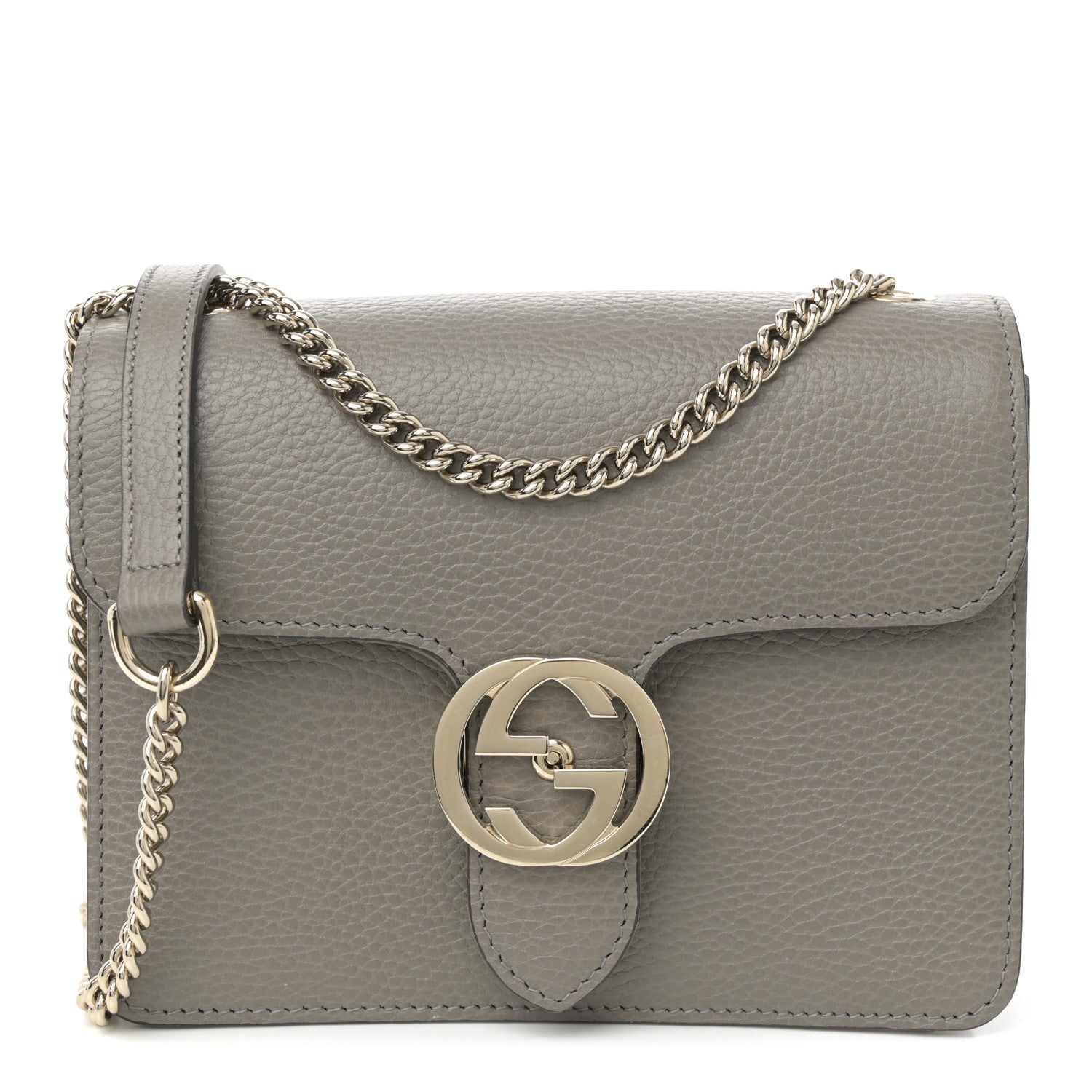 Gucci Dollar Calfskin Small Interlocking G Shoulder Bag Loess 1 of 28