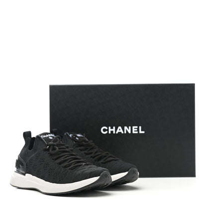 Chanel Fabric Logo Sneakers 38.5 Black 8 of 8
