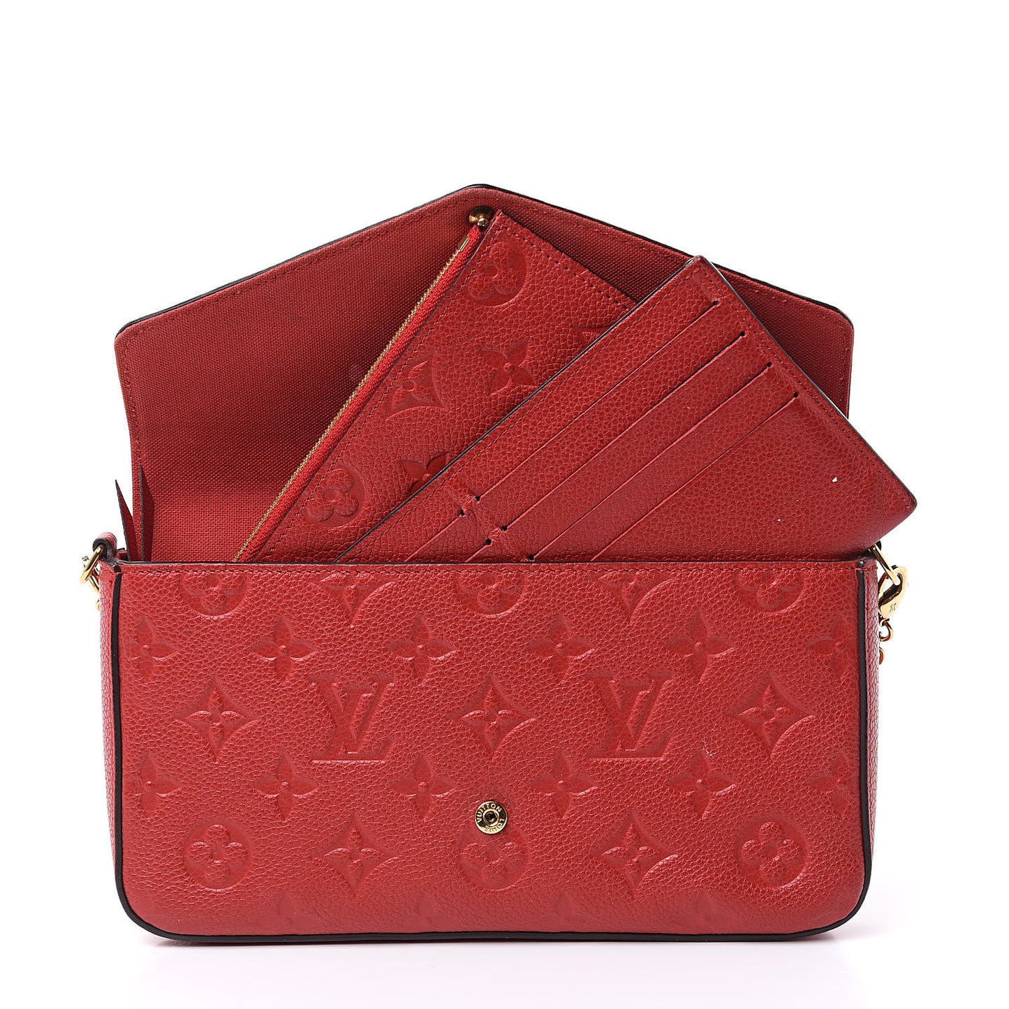 Empreinte Pochette Felicie Chain Wallet Scarlet