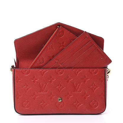 Louis Vuitton Empreinte Pochette Felicie Chain Wallet Scarlet 5 of 15
