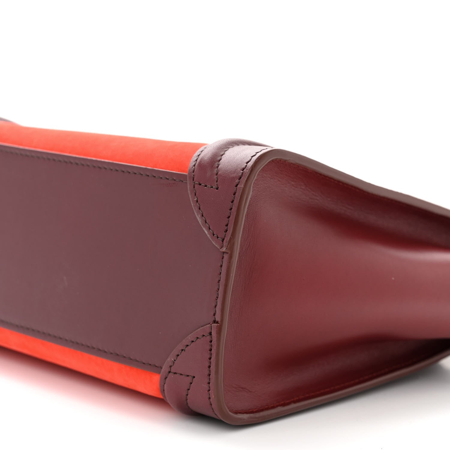 Celine Baby Grained Calfskin Nubuck Nano Tri-Color Luggage Vermillion 10 of 10