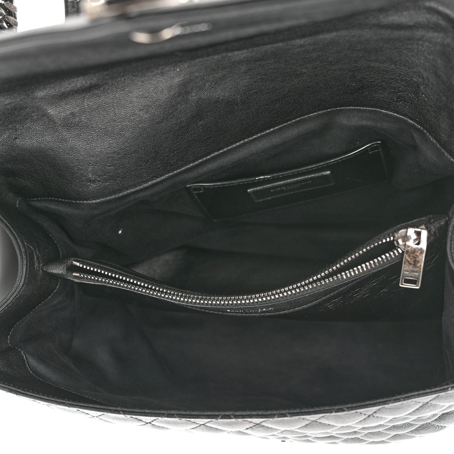Saint Laurent Sheepskin Tri-quilt Monogram Large College Satchel Black 5 of 13