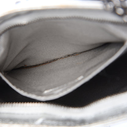 Burberry Metallic Calfskin Pochette Silver 7 of 11