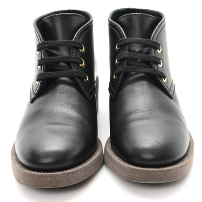 Chanel Calfskin Lace Up CC Boots 38 Black 3 of 10