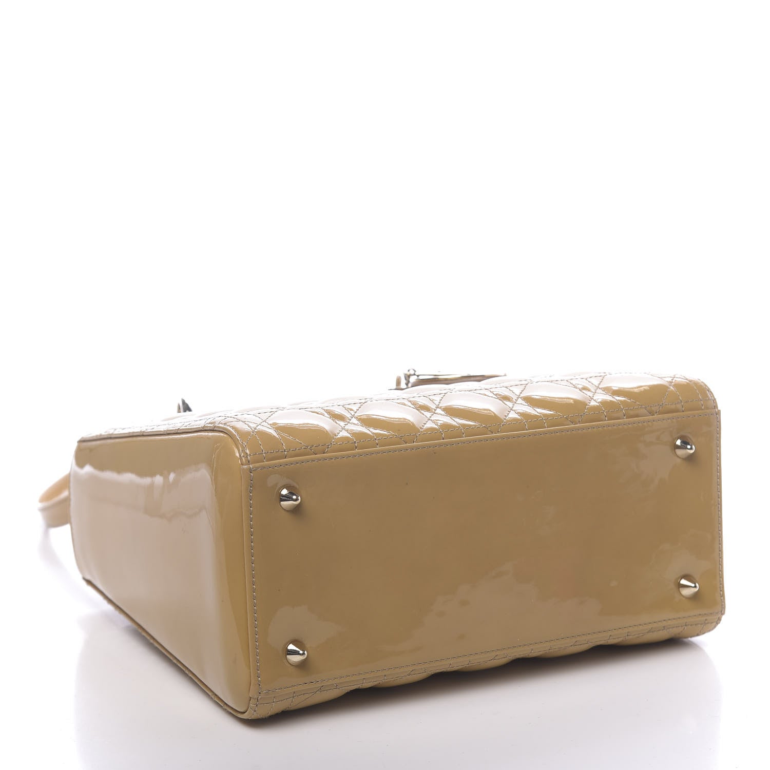 Christian Dior Patent Cannage Medium Lady Dior Dark Beige 4 of 10