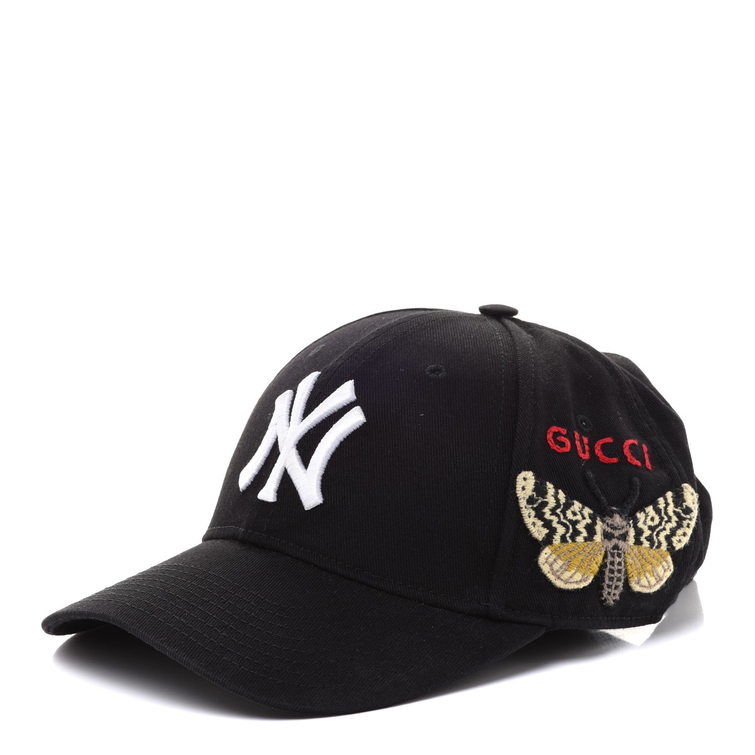 Gucci X MLB Cotton NY Yankees Baseball Hat 57-61 Black 1 of 10
