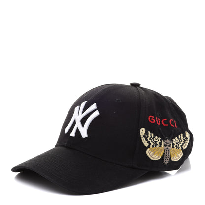 Gucci X MLB Cotton NY Yankees Baseball Hat 57-61 Black 1 of 10