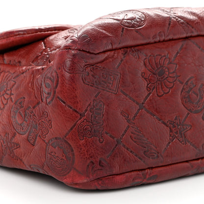 Chanel Calfskin Embossed Large Lucky Symbols Flap Rouge 9 of 13
