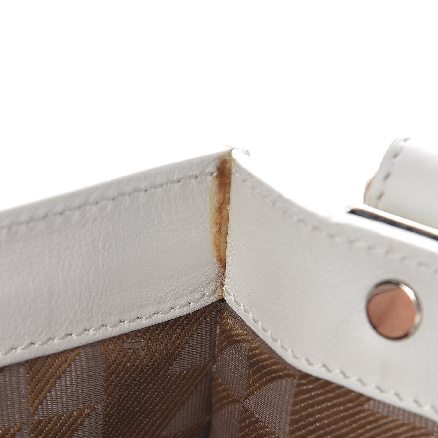 Calfskin PS11 Classic Shoulder Bag White