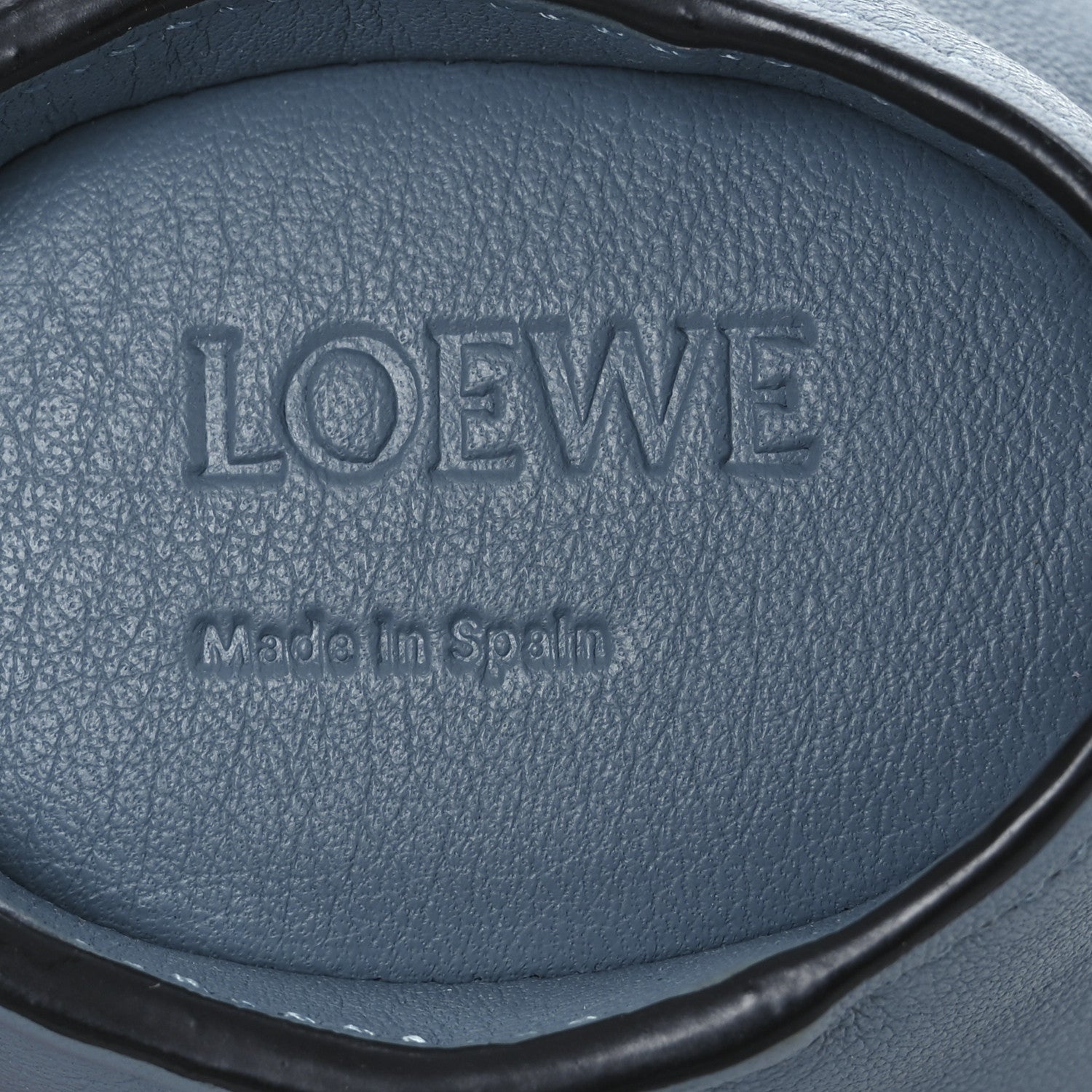 Loewe Calfskin Elephant Coin Purse Stone Blue 6 of 7