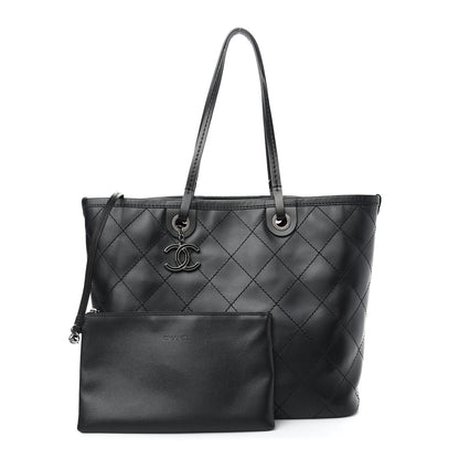 Chanel Grained Calfskin Shopping Fever Tote Black 1 of 10