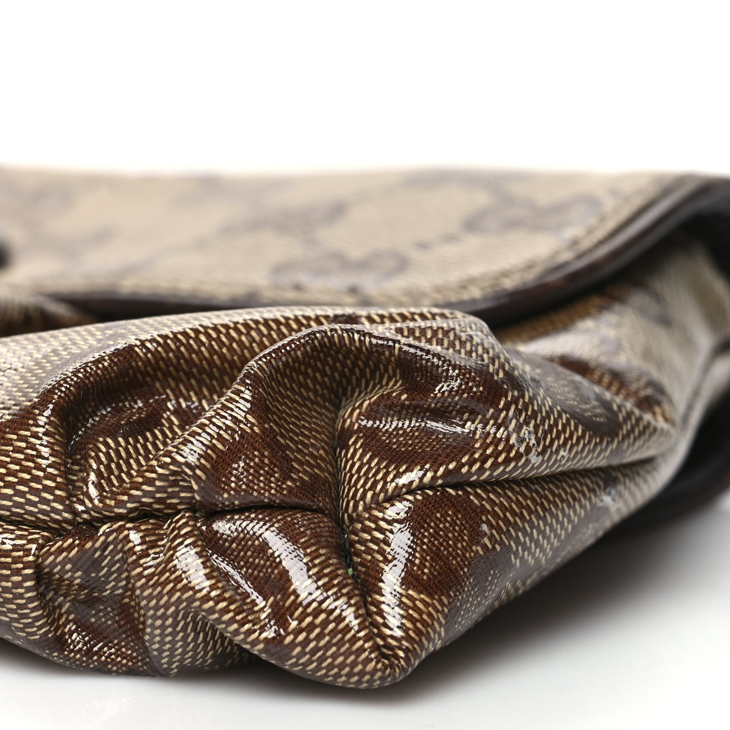 Crystal Monogram Babouska Clutch Dark Brown