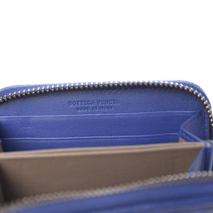 Bottega Veneta Nappa Intrecciato Zip Around Coin Purse Cobalt 5 of 6