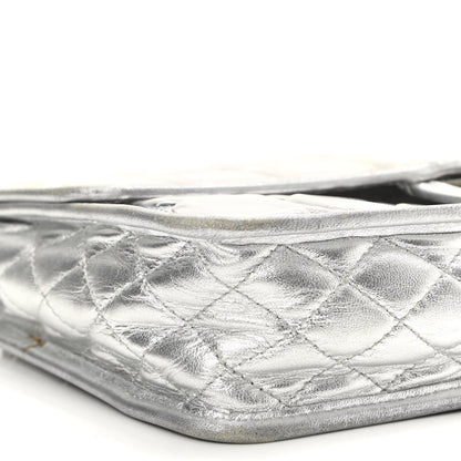 Chanel Vinyl Large Ice Cube Flap Silver 8 of 15