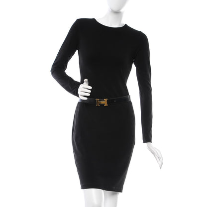 Hermes Box Togo 32mm H Belt 90 Black Gold 2 of 11
