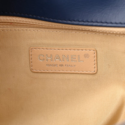 Chanel Patent Quilted Medium Coco Boy Flap Blue 6 of 11