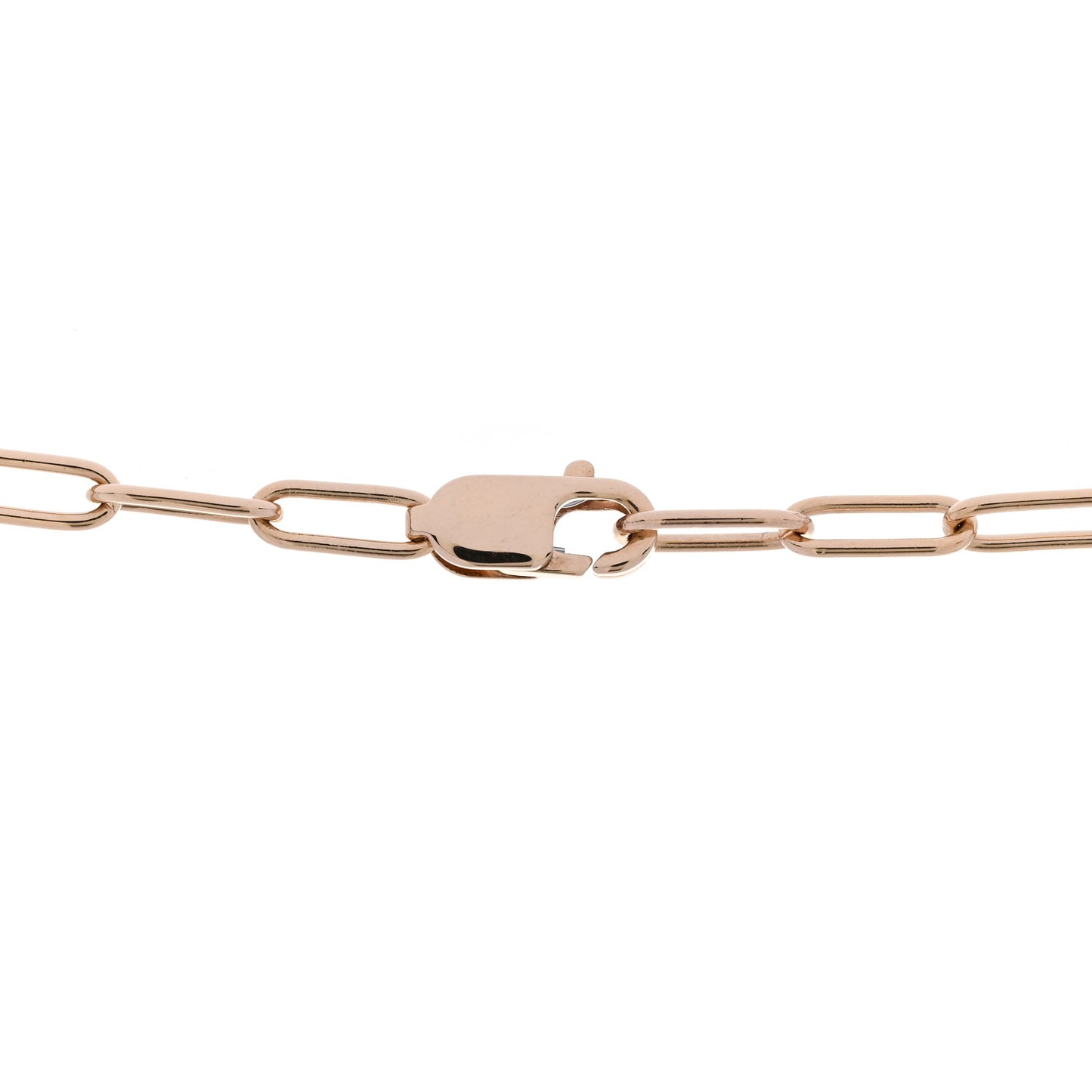 18K Rose Gold Pink Sapphire Small Lock Pendant Necklace