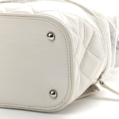 Chanel Crumpled Calfskin PVC Quilted Backpack White 11 of 11