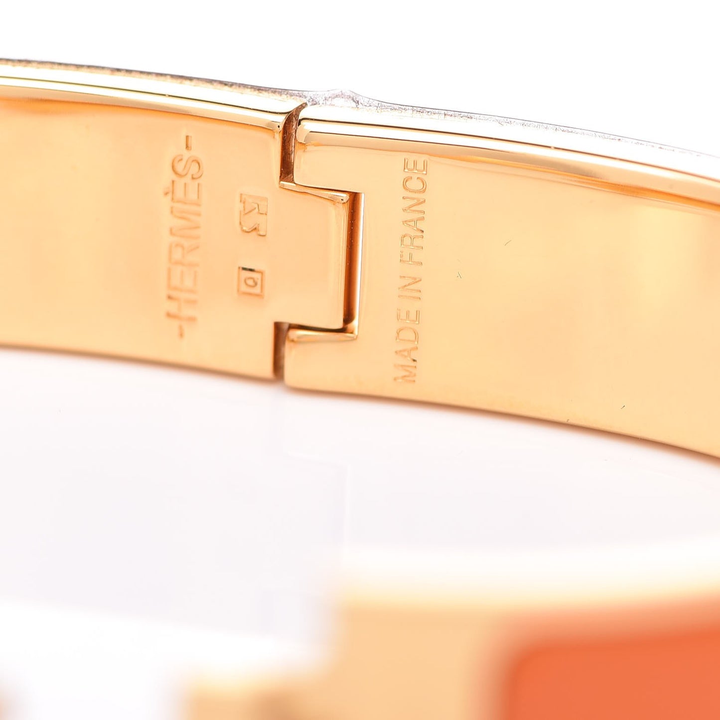 Enamel Narrow Clic Clac H Bracelet PM Orange
