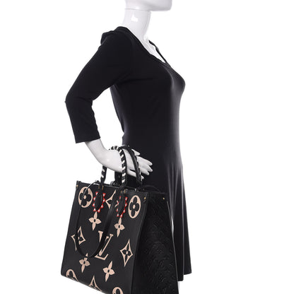 Louis Vuitton Empreinte Monogram Giant Crafty Onthego GM Black Creme 3 of 11