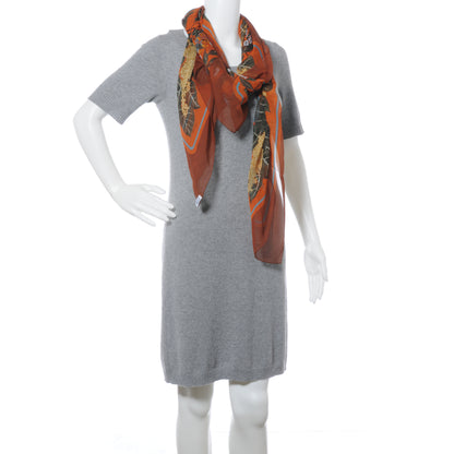 Hermes Silk Mousseline Chevrefeuille 140 Shawl Scarf 3 of 10