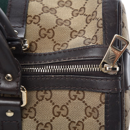 Gucci Monogram Vintage Web Medium Boston Dark Brown 29 of 29