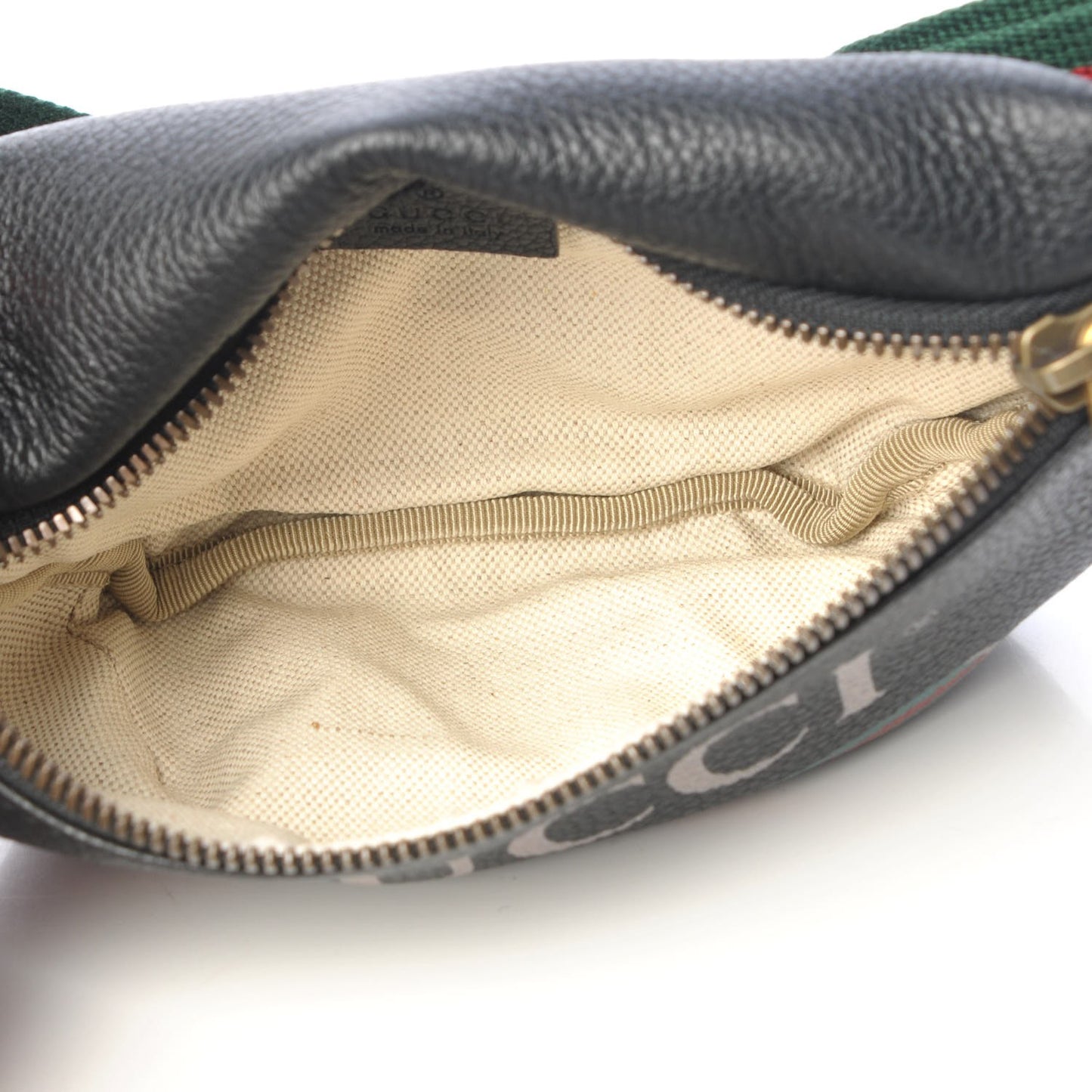 Grained Calfskin Small Logo Belt Bag Black