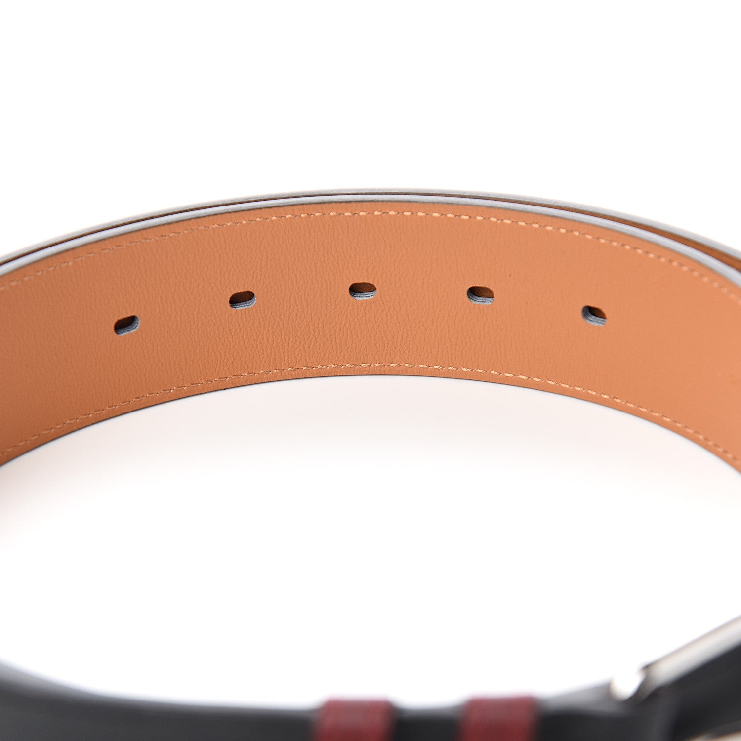Hermes Sombrero 40mm Partner Belt 95 Black Rouge H 3 of 6