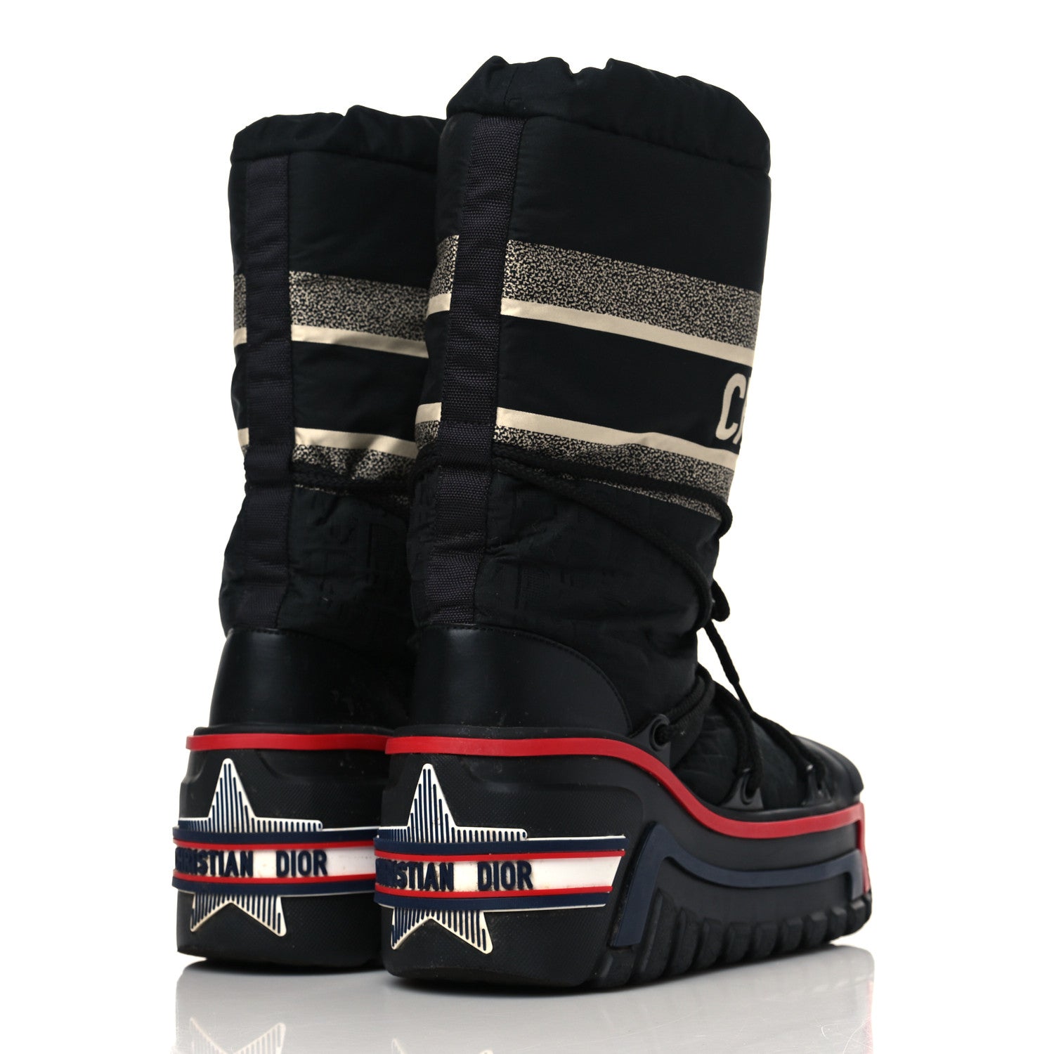 Christian Dior Oblique Shiny Nylon DiorAlps Snow Ankle Boot 39-40 Black 4 of 8