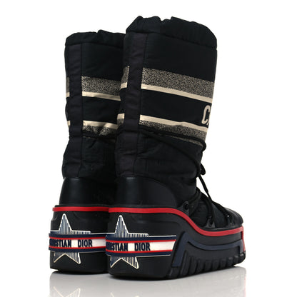 Christian Dior Oblique Shiny Nylon DiorAlps Snow Ankle Boot 39-40 Black 4 of 8