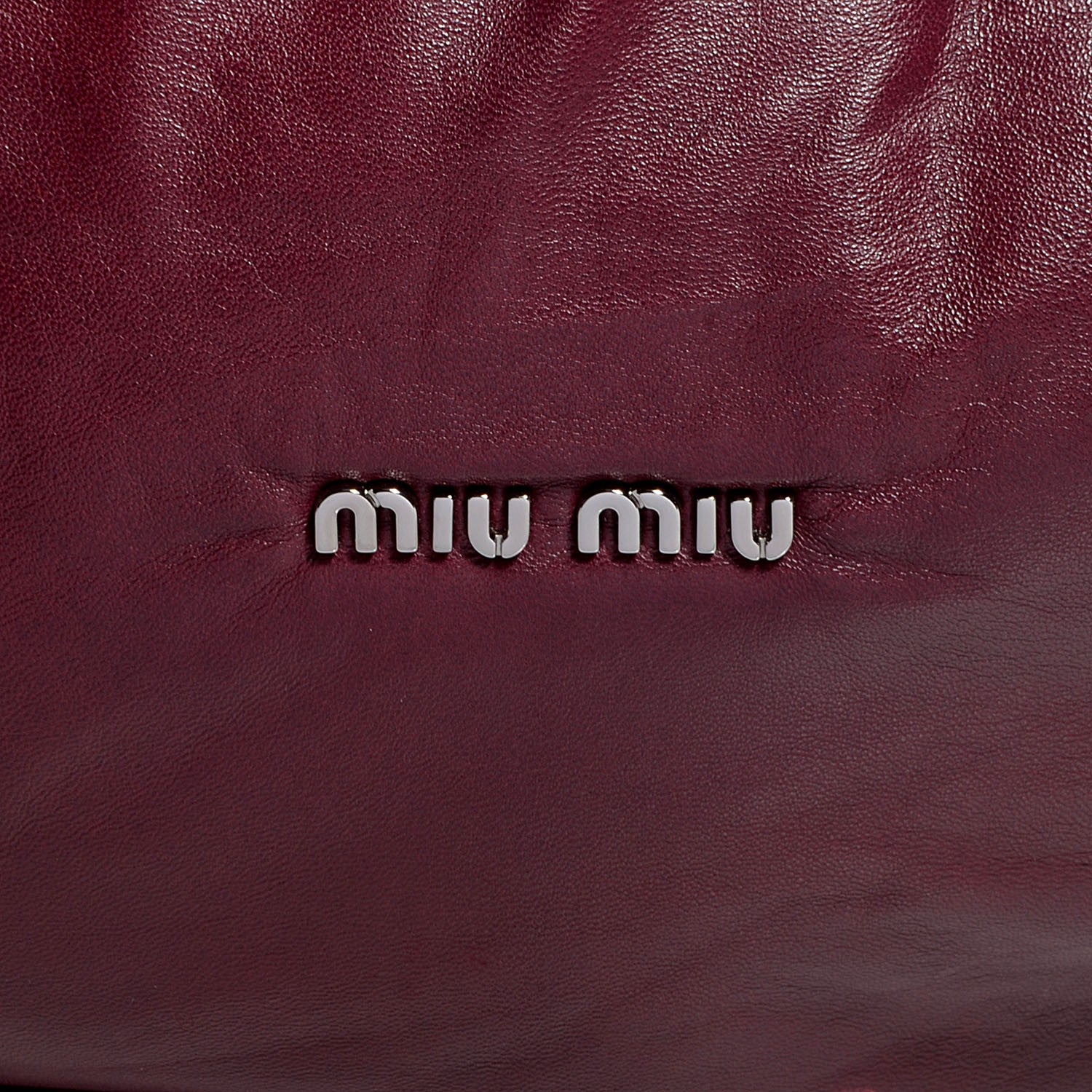 Miu Miu Nappa Cannette Tote Amarena 9 of 9