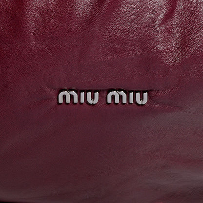 Miu Miu Nappa Cannette Tote Amarena 9 of 9