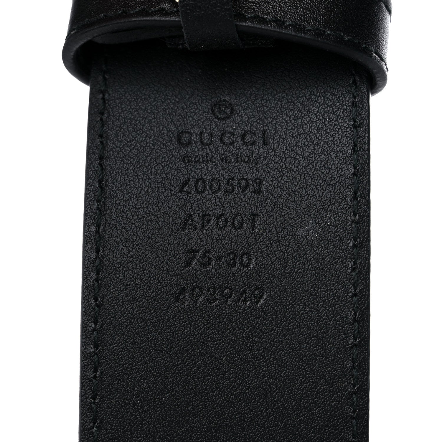 Gucci Calfskin Double G 40mm Belt 75 30 Black 3 of 5
