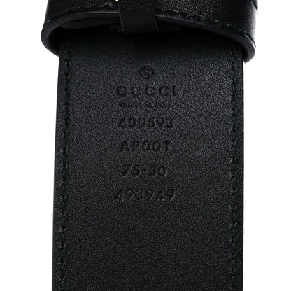 Gucci Calfskin Double G 40mm Belt 75 30 Black 3 of 5