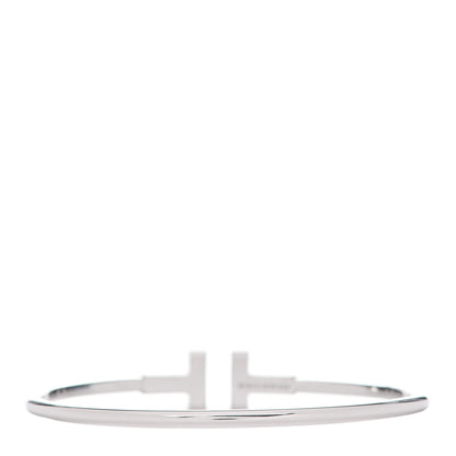 Tiffany 18K White Gold Ruby T Wire Bracelet 3 of 6