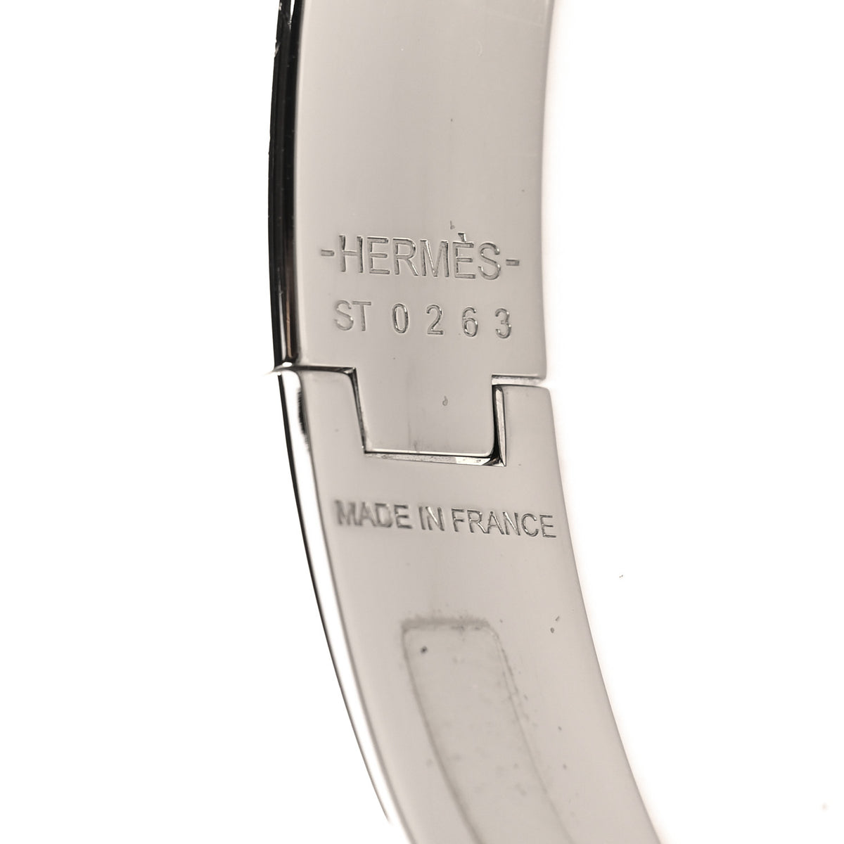 Enamel Narrow Clic Clac H Bracelet PM Black