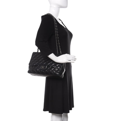 Chanel Lambskin Quilted Jumbo Single Flap Black 2 of 17